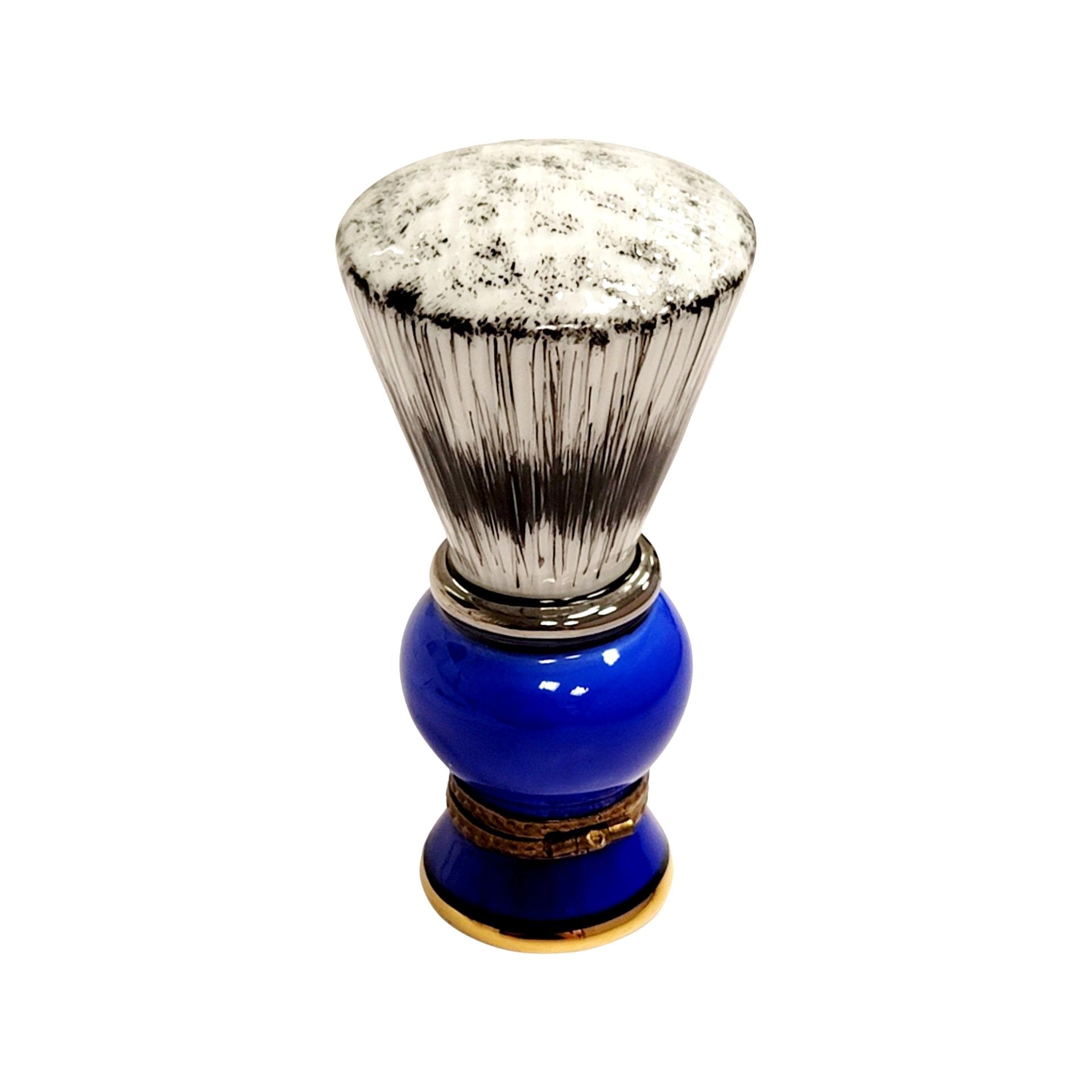 Blue Limoges Shaving Brush Figurine Porcelain Limoges fashion limoges boxes French Trinket Box
