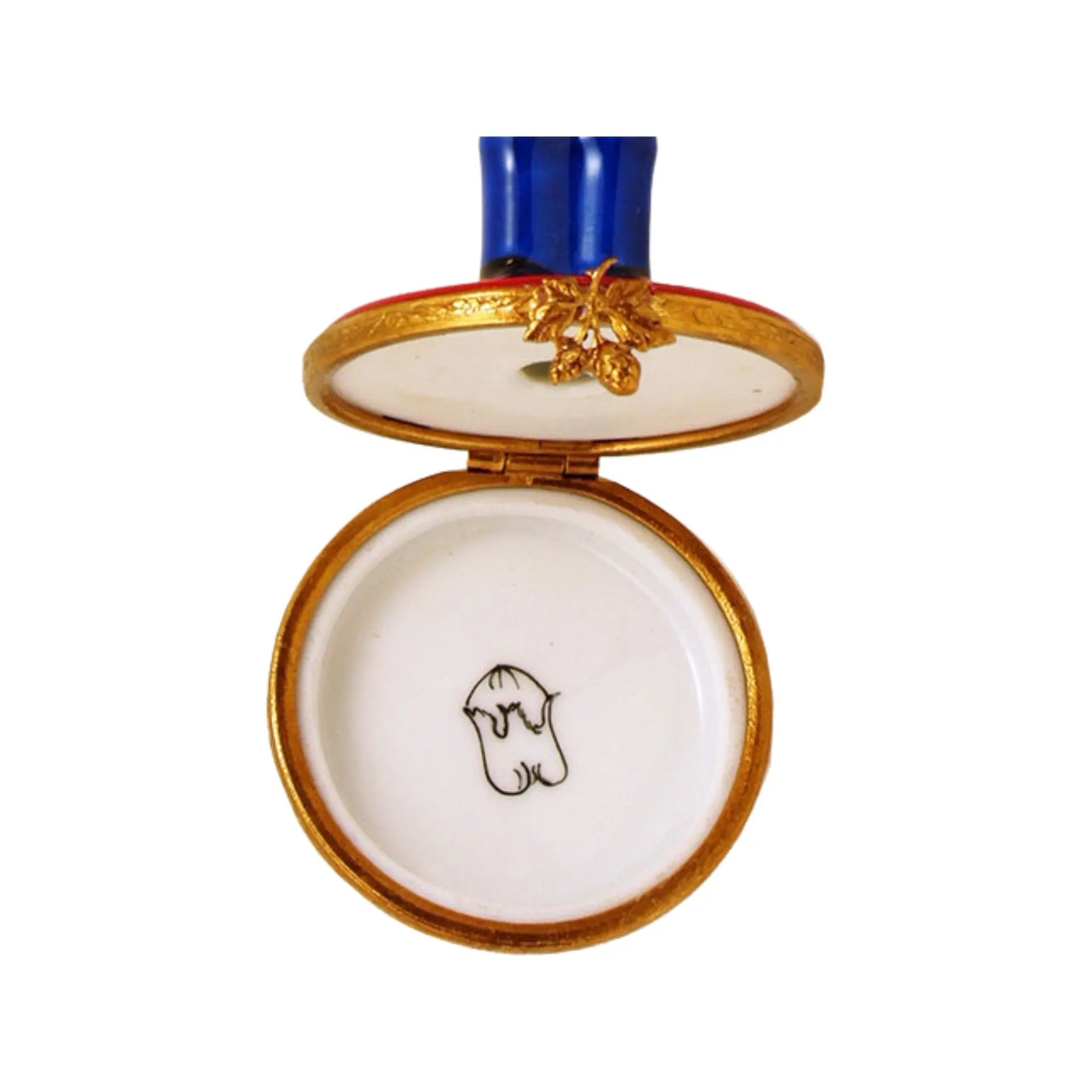 Blue Nutcracker Porcelain Limoges nutcracker French Trinket Box