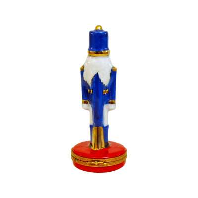 Blue Nutcracker Porcelain Limoges nutcracker French Trinket Box