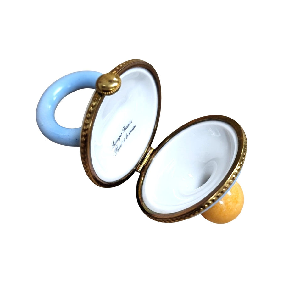 Blue Pacifier w Rabbits for Baby-baby limoges box babies maternity-CH3S447