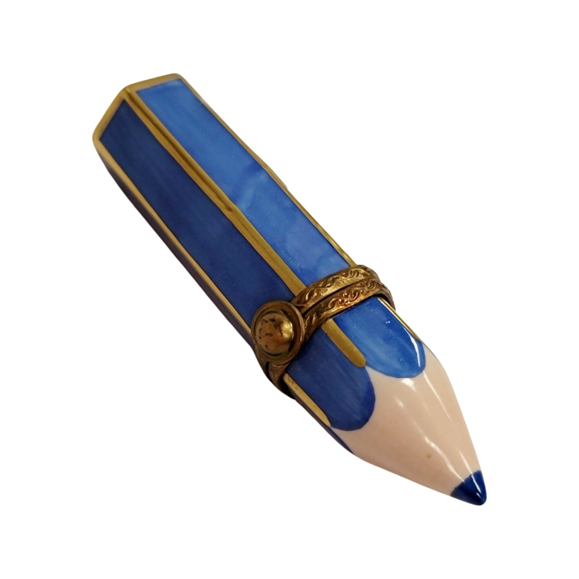 Blue Pencil Limoges Box Porcelain Limoges fine art Baby LIMOGES BOXES professional French Trinket Box