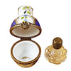 Blue Urn with One Bottle limoges box Porcelain Limoges French Trinket Box