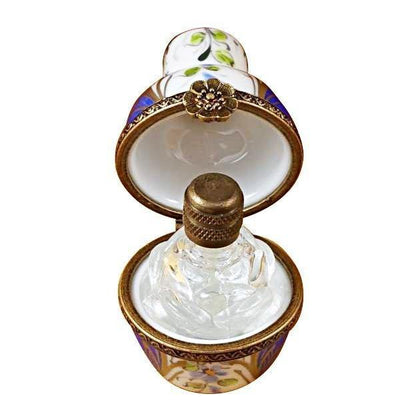 Blue Urn with One Bottle limoges box Porcelain Limoges French Trinket Box