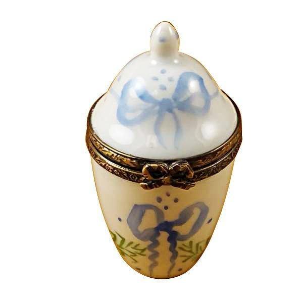 Blue and White Urn limoges box Porcelain Limoges French Trinket Box