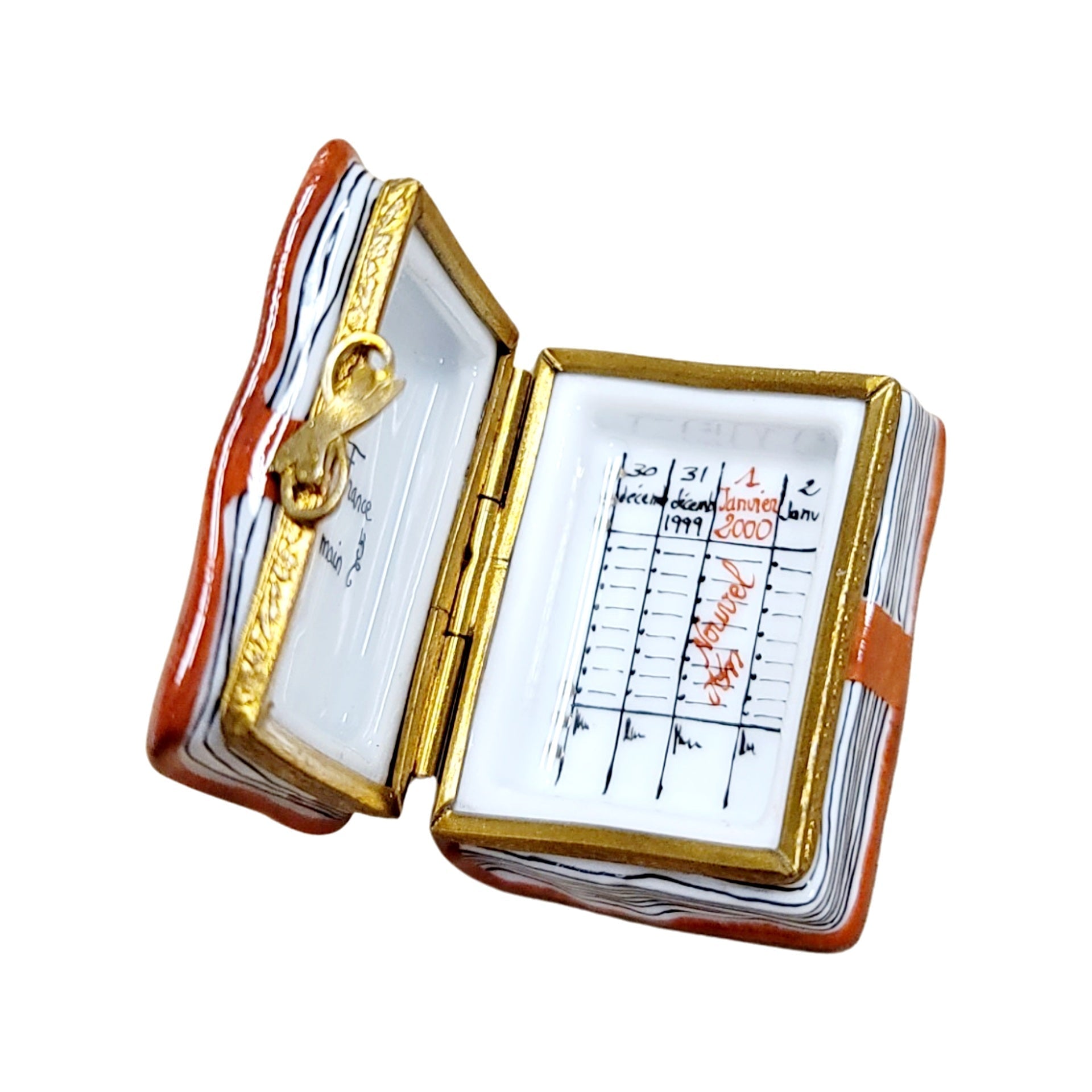 Elegant Limoges Book Agenda Porcelain Limoges Special French Trinket Box