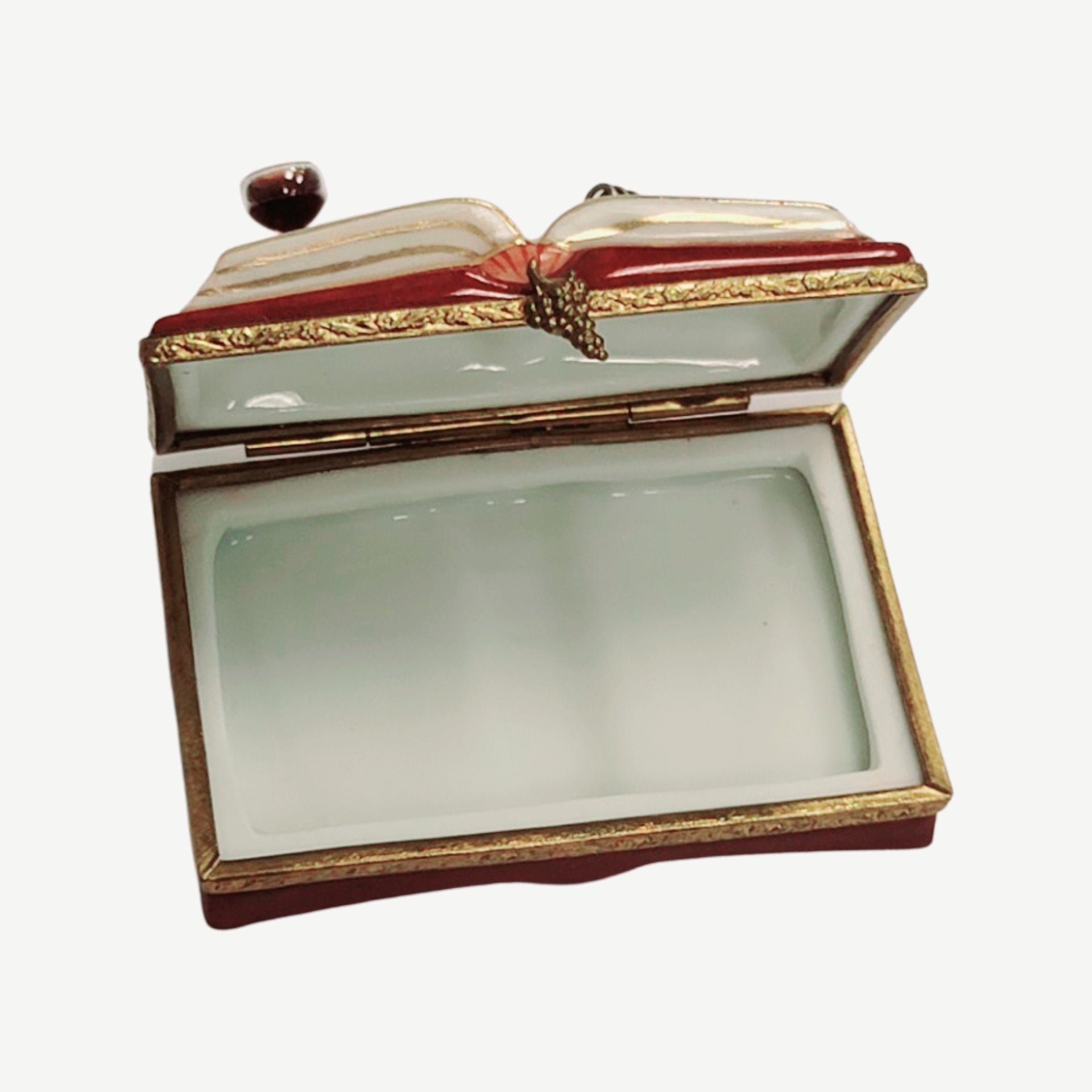 Book of Wine Elegance Porcelain Limoges Wine French Trinket Box