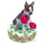 Boston Terrier Dog ing Porcelain Limoges dog French Trinket Box