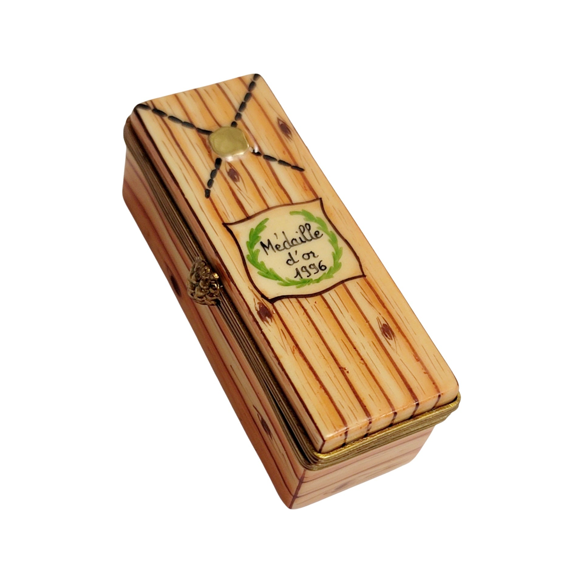 Bourgogne Wine Bottle Limoges Box Porcelain Limoges wine French Trinket Box