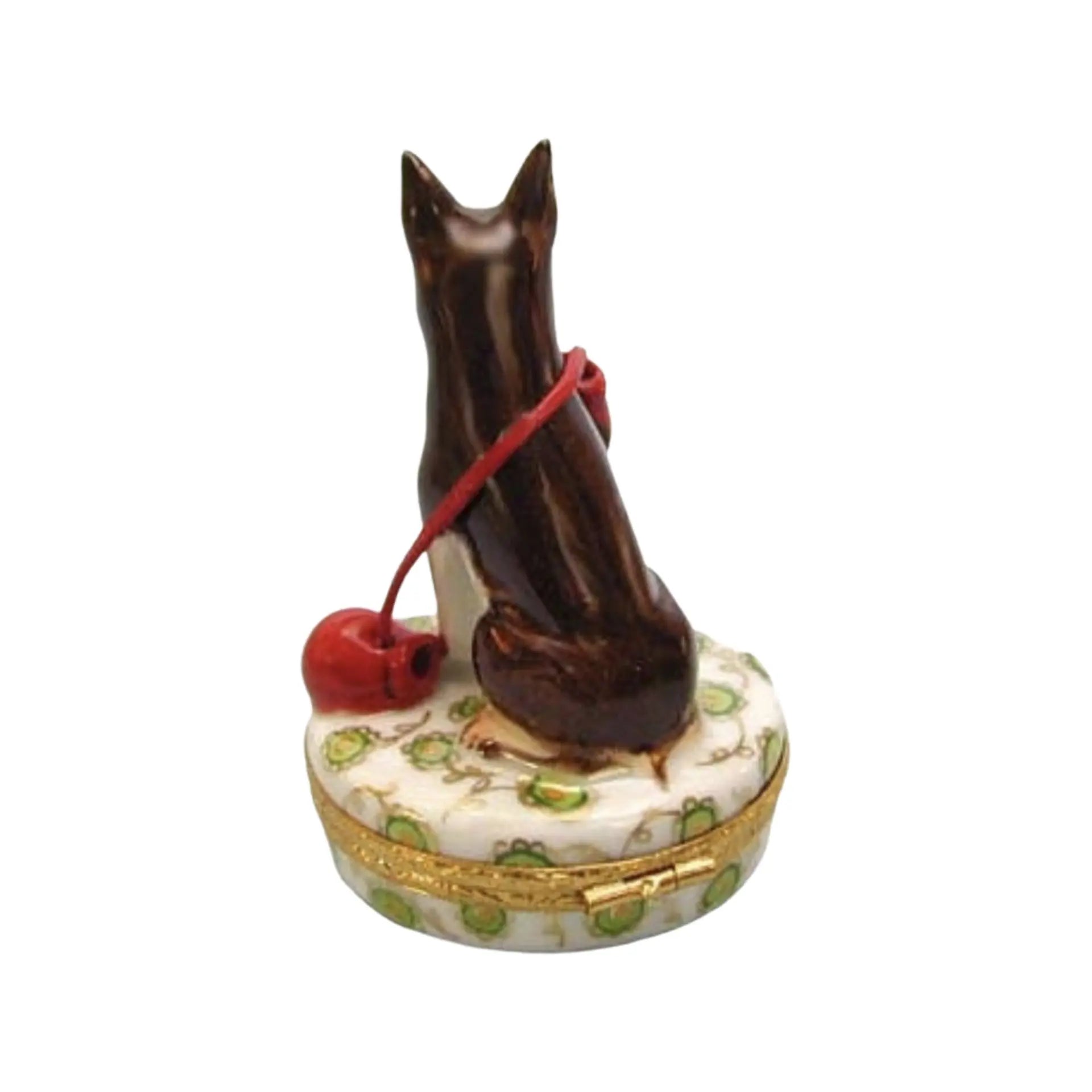 Boxer Dog w Gloves Porcelain Limoges dog limoges boxes French Trinket Box