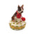 Boxer Dog w Gloves Porcelain Limoges dog limoges boxes French Trinket Box