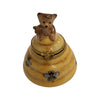 Brown Bear Honey Hive Treasure Porcelain Limoges bear limoges boxes French Trinket Box