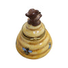 Brown Bear Honey Hive Treasure Porcelain Limoges bear limoges boxes French Trinket Box