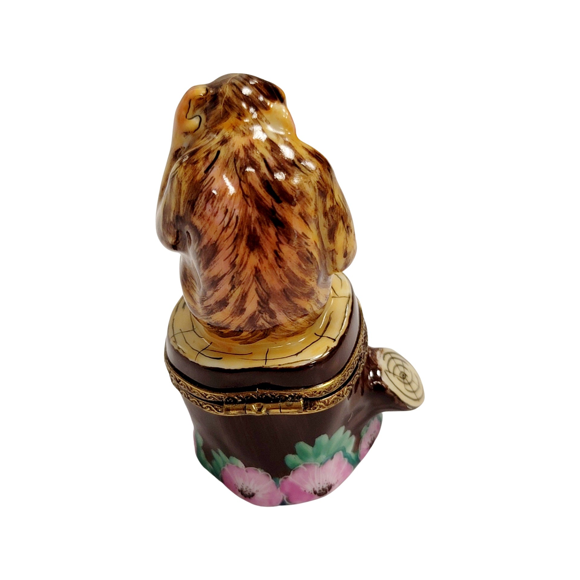 Brown Monkey Limoges Box Porcelain Limoges wild animals French Trinket Box