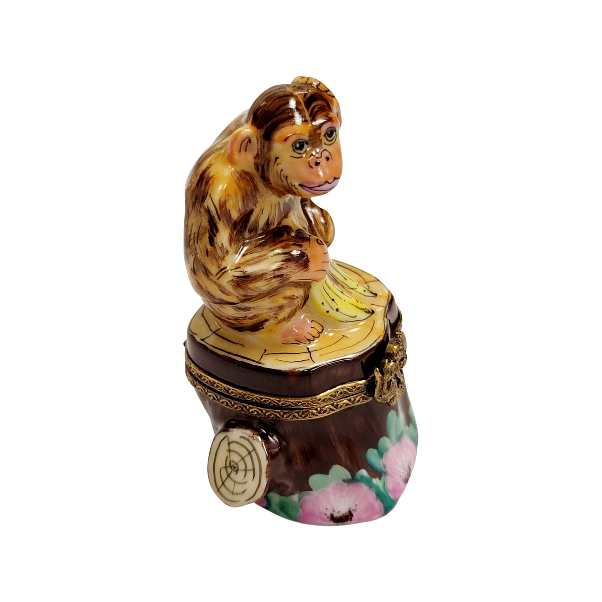 Brown Monkey Limoges Box Porcelain Limoges wild animals French Trinket Box