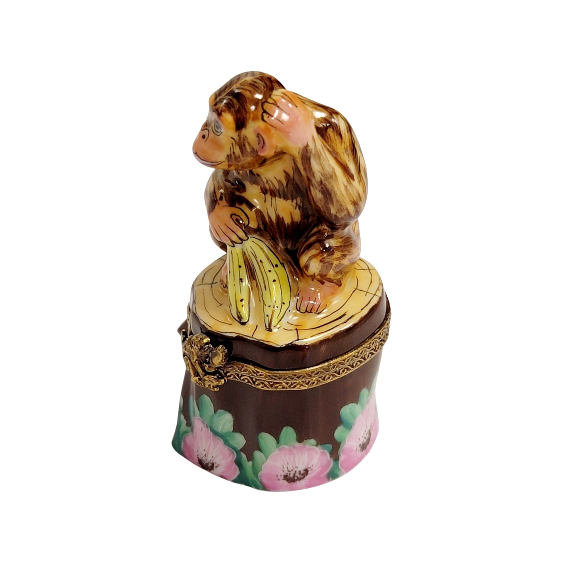 Brown Monkey Limoges Box Porcelain Limoges wild animals French Trinket Box