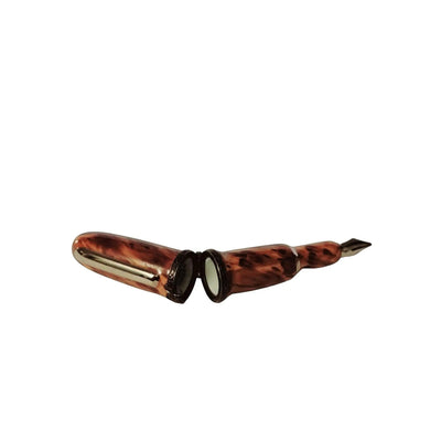 Brown Porcelain Fountain Pen Porcelain Limoges French Trinket Box