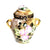 Brown Tea Urn Chest w Rosard Motiff Porcelain Limoges China French Trinket Box