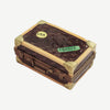 Brown Travel Suitcase Limoges Box Porcelain Limoges travel French Trinket Box