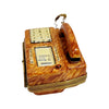 Brown Vintage Phone Figurine Porcelain Limoges home French Trinket Box