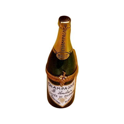 Brut Champagne Bottle Limoges Box Porcelain Limoges Wine Spirits French Trinket Box