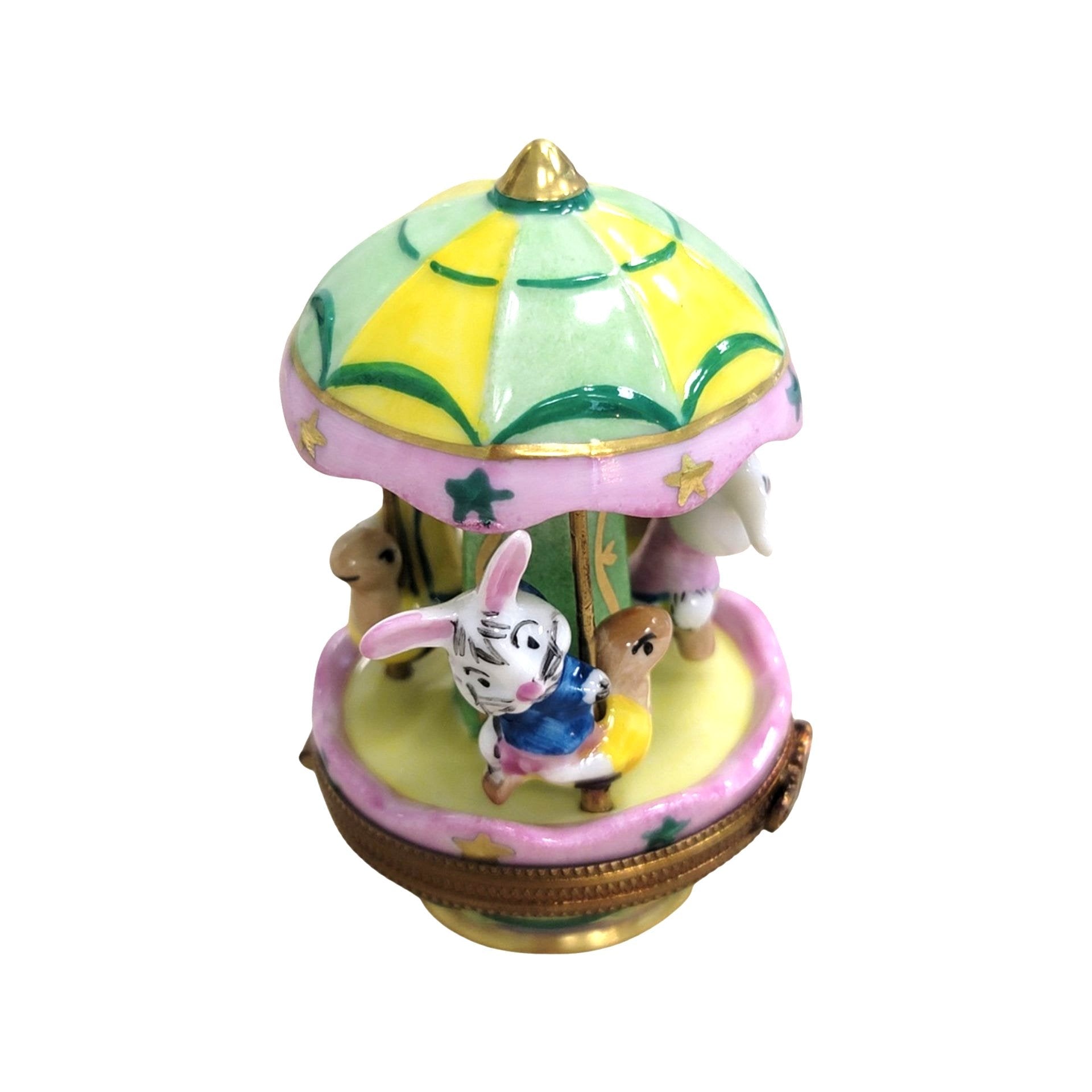 Bunny Carousel Limoges Box Porcelain Limoges Carnival French Trinket Box