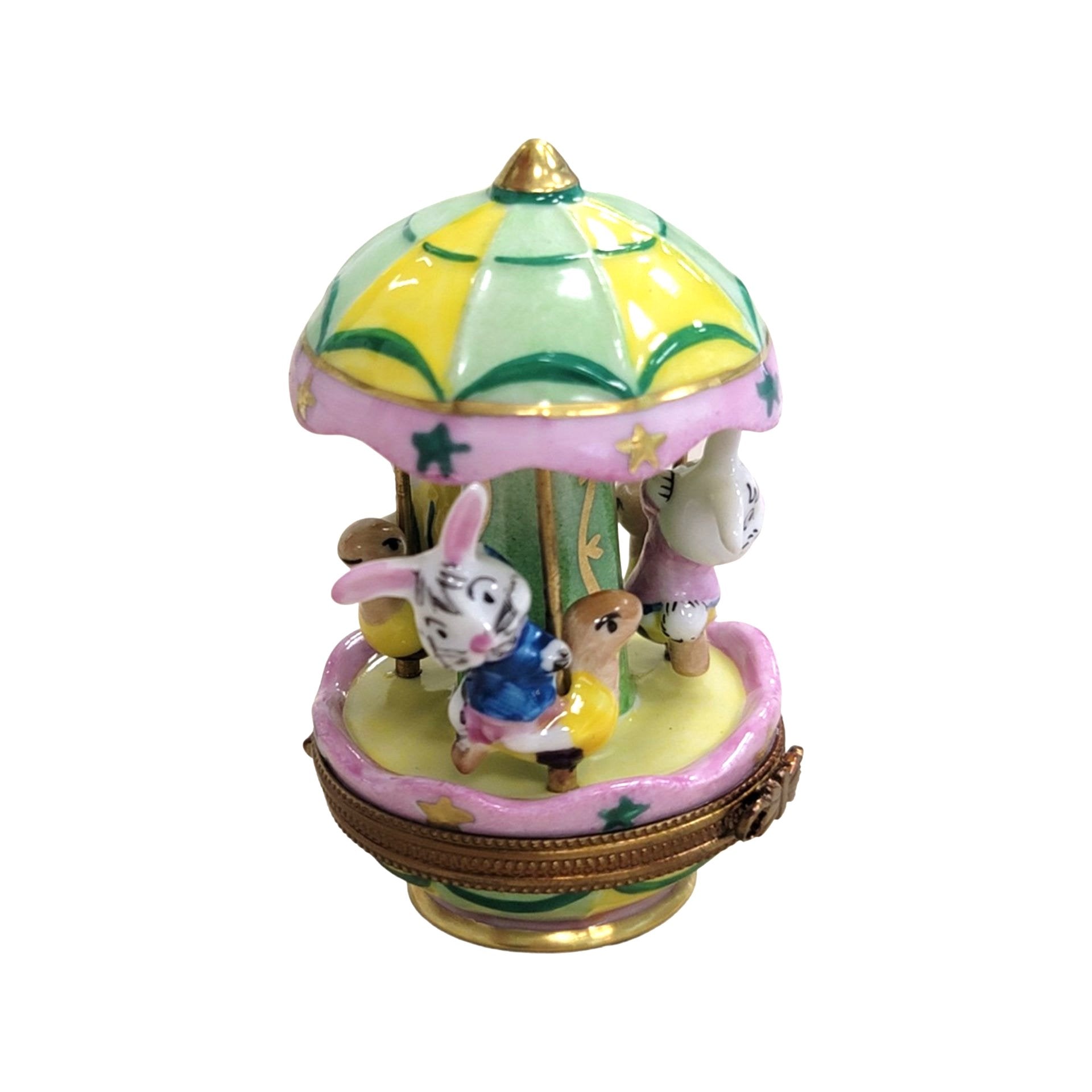 Bunny Carousel Limoges Box Porcelain Limoges Carnival French Trinket Box