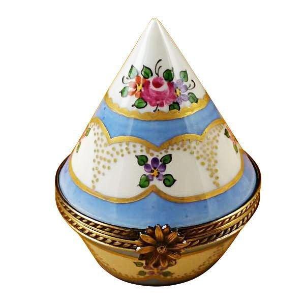 Burgundy Egg with Flowers Rochard Limoges Box