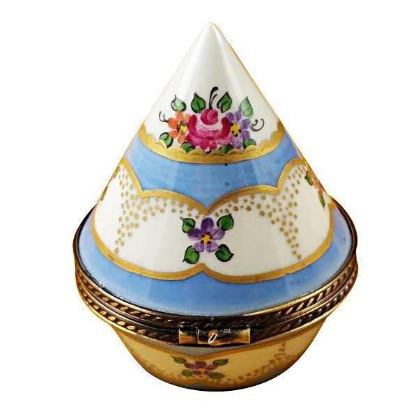 Burgundy Egg with Flowers Rochard Limoges Box
