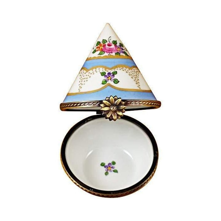 Burgundy Egg with Flowers Rochard Limoges Box