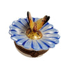 Butterfly Perched on Flower Porcelain Limoges Butterfly French Trinket Box