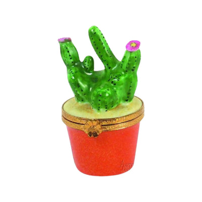 Cactus Garden Porcelain Limoges Flowers Garden French Trinket Box