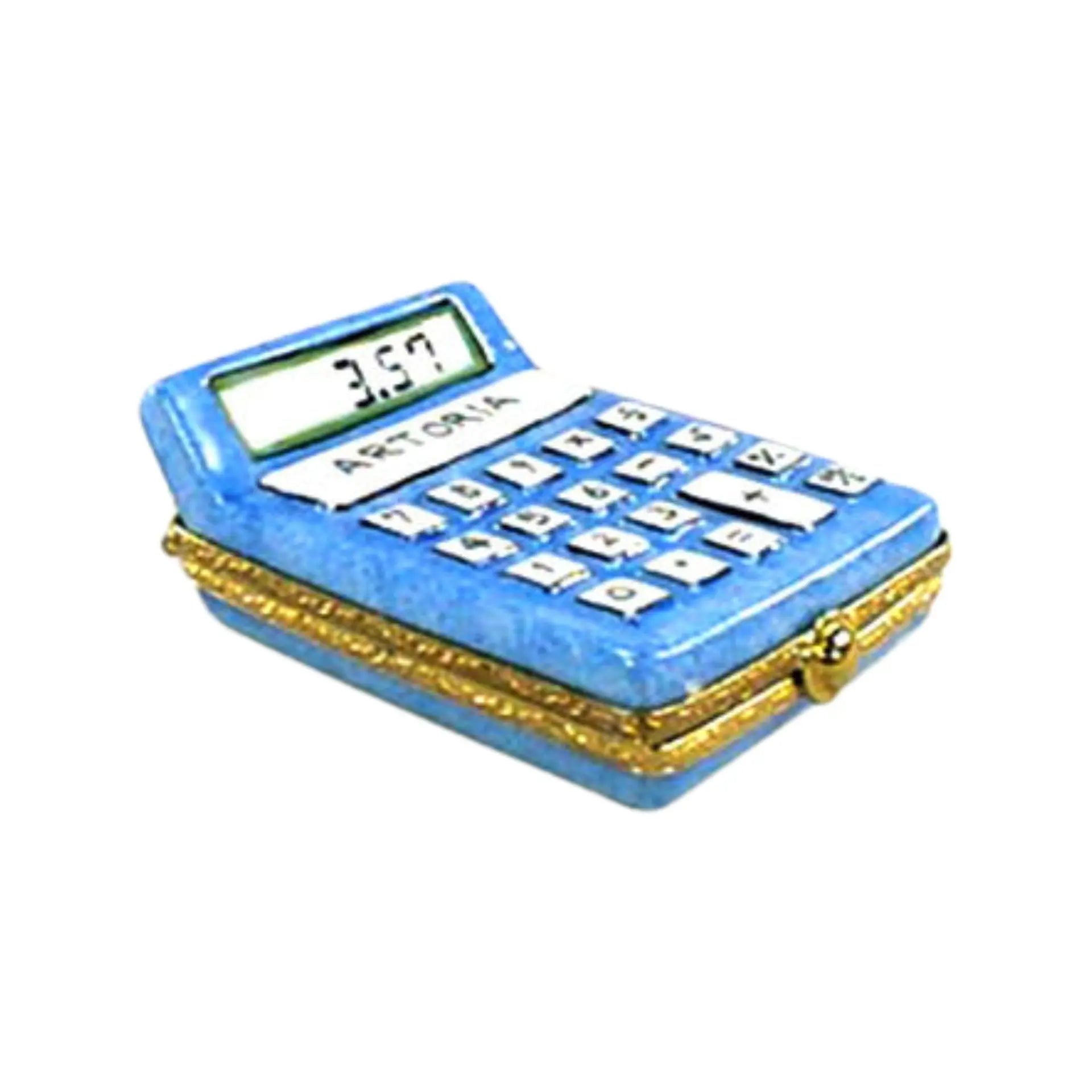 Calculator Professional Porcelain Limoges Professional French Trinket Box