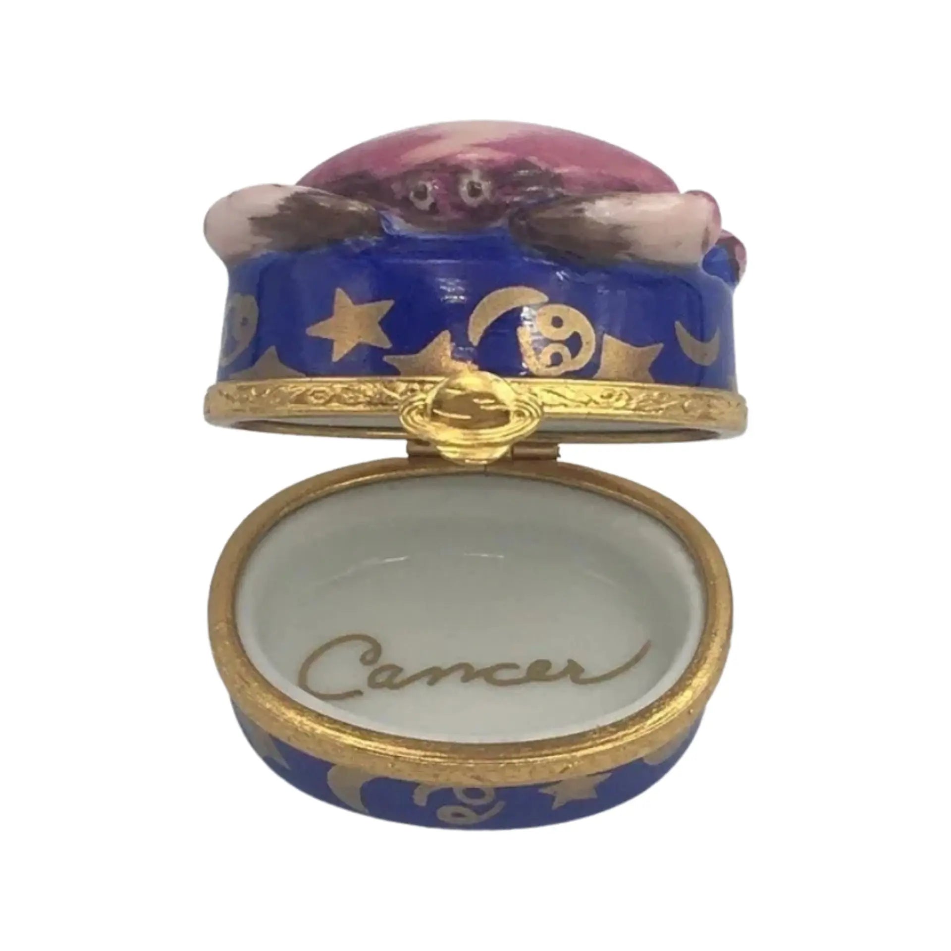 Cancer Zodiac Porcelain Limoges Zodiac Myth French Trinket Box