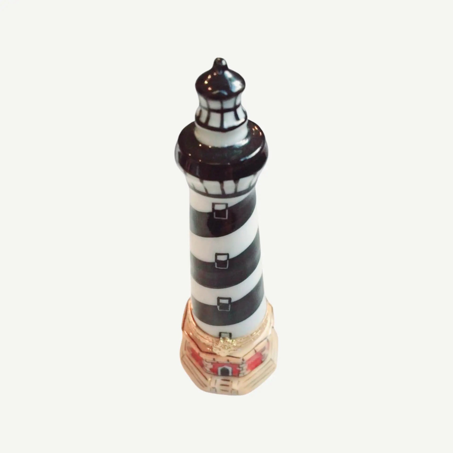 Cape Hatteras Lighthouse Porcelain Limoges beach ocean travel French Trinket Box