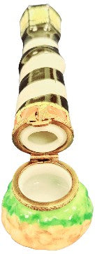 Cape Hatteras Lighthouse Figurine Porcelain Limoges French Trinket Box