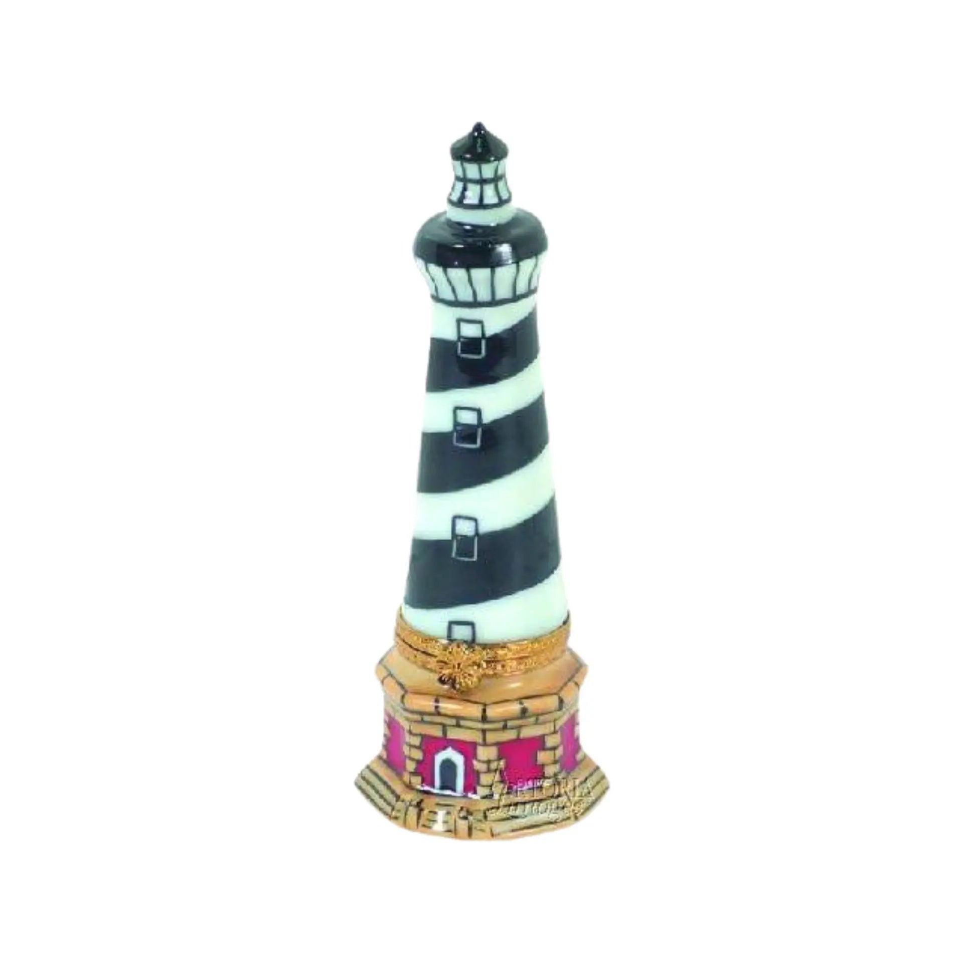 Cape Hatteras Lighthouse Porcelain Limoges beach ocean travel French Trinket Box