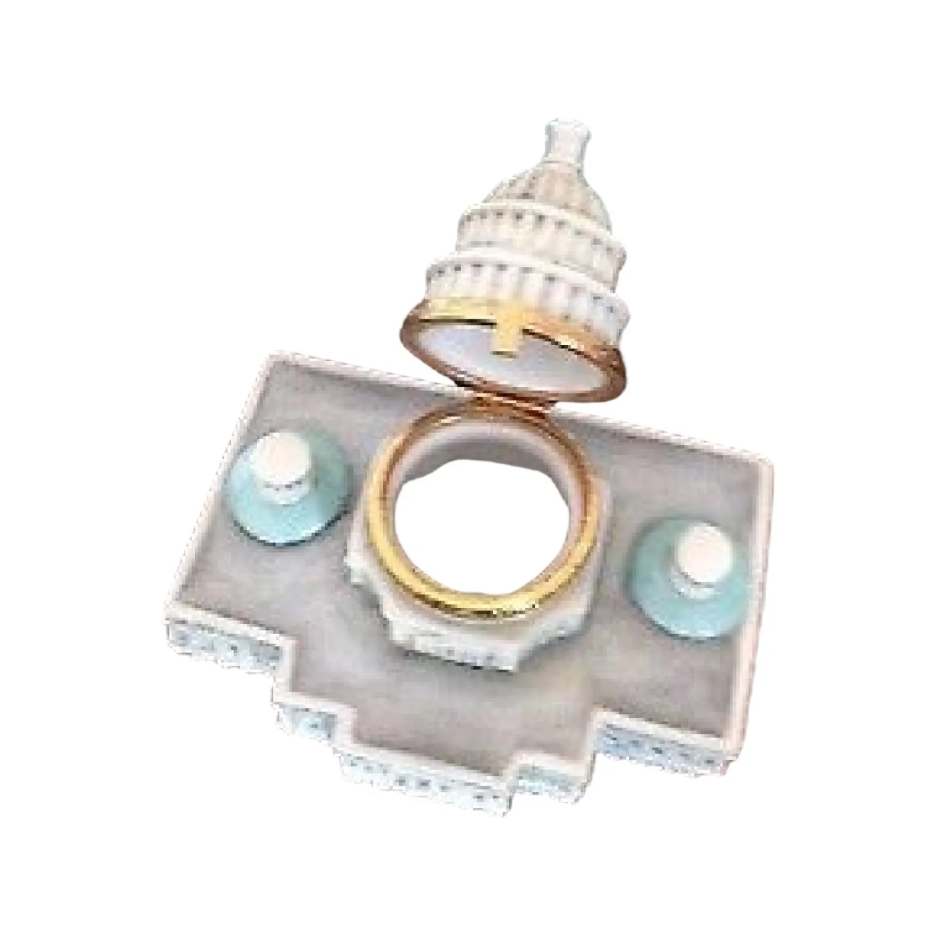 Capitol Dome Porcelain Limoges United States French Trinket Box