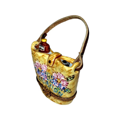 Carribean Vacation Beach Bag Porcelain Limoges bag ocean beach French Trinket Box