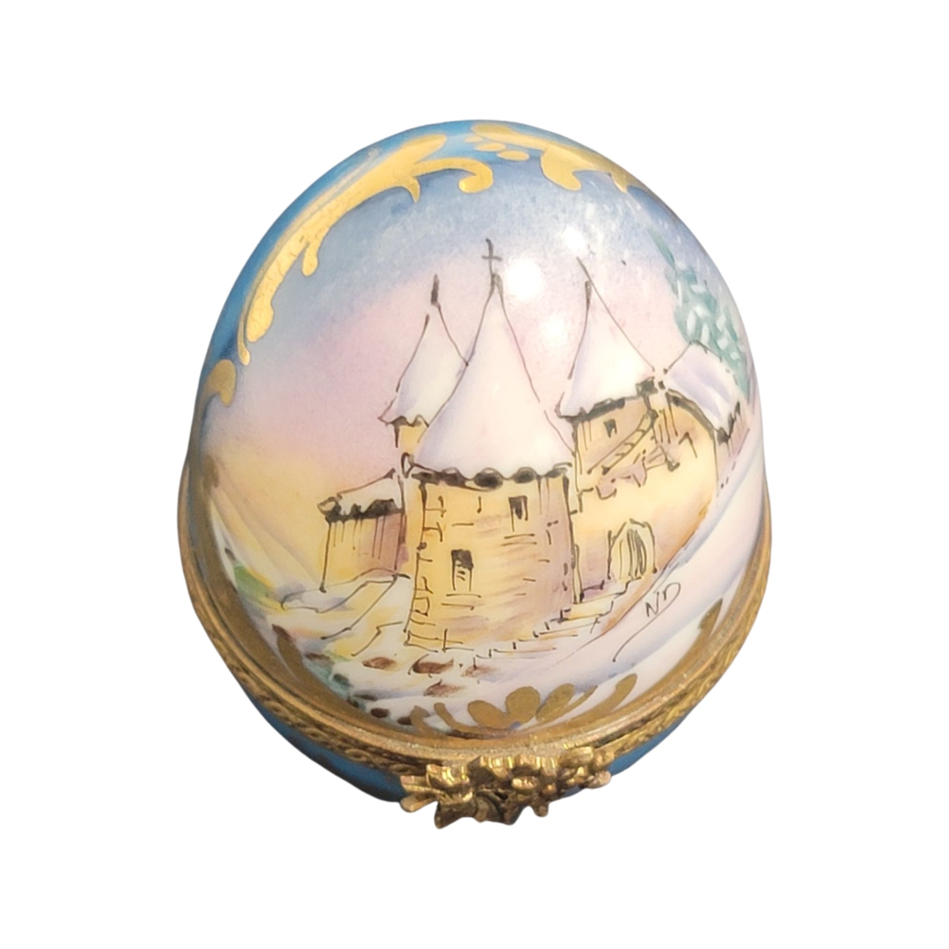 Castle Elegance Limoges Box Porcelain Limoges egg LIMOGES BOXES French Trinket Box