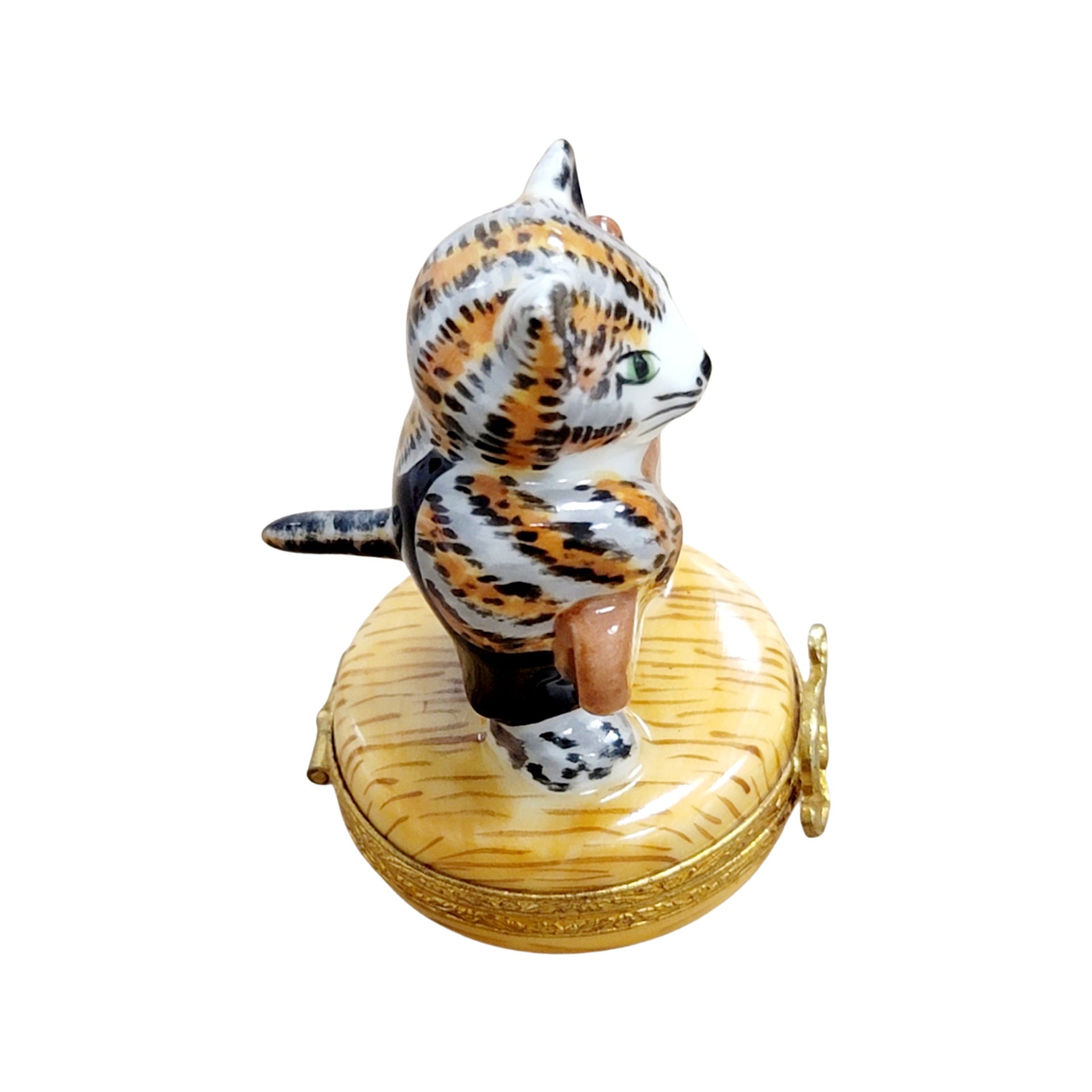 Cat Playing Guitar Figurine Porcelain Limoges cat LIMOGES BOXES music French Trinket Box