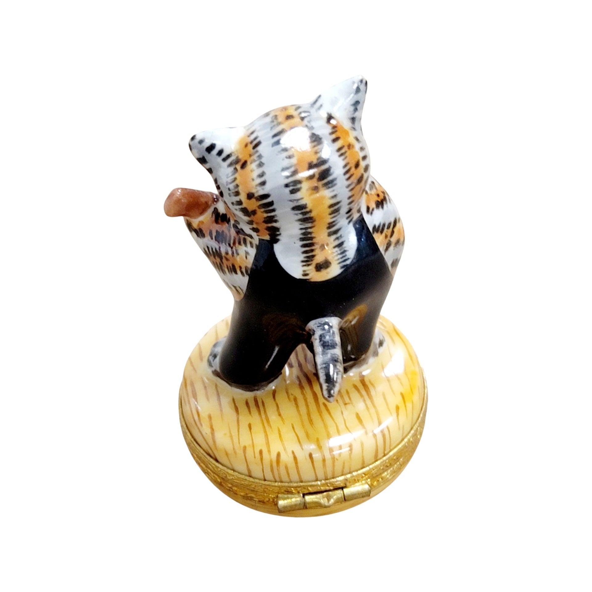 Cat Playing Guitar Figurine Porcelain Limoges cat LIMOGES BOXES music French Trinket Box