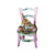 Cat playing on Chair Porcelain Limoges cat furniture French Trinket Box