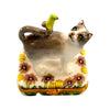 Cat w Canary Porcelain Limoges cat French Trinket Box