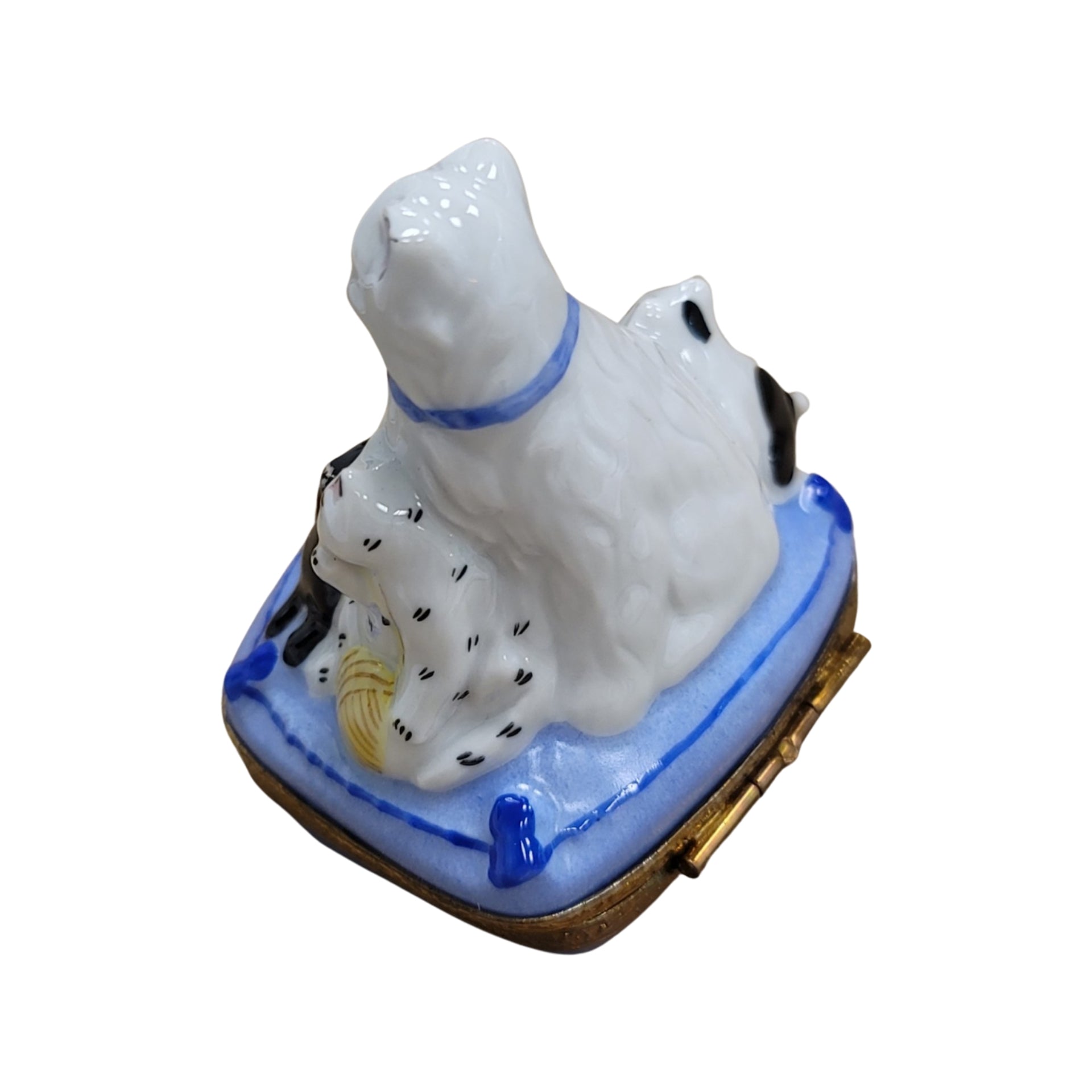 Cat and Kittens Limoges Box Porcelain Limoges Cat French Trinket Box