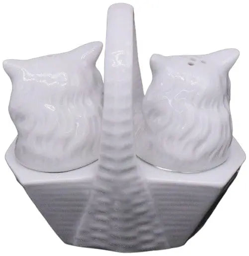 Cats in Basket Salt and Pepper Shaker Porcelain Limoges cat cats LIMOGES BOXES French Trinket Box