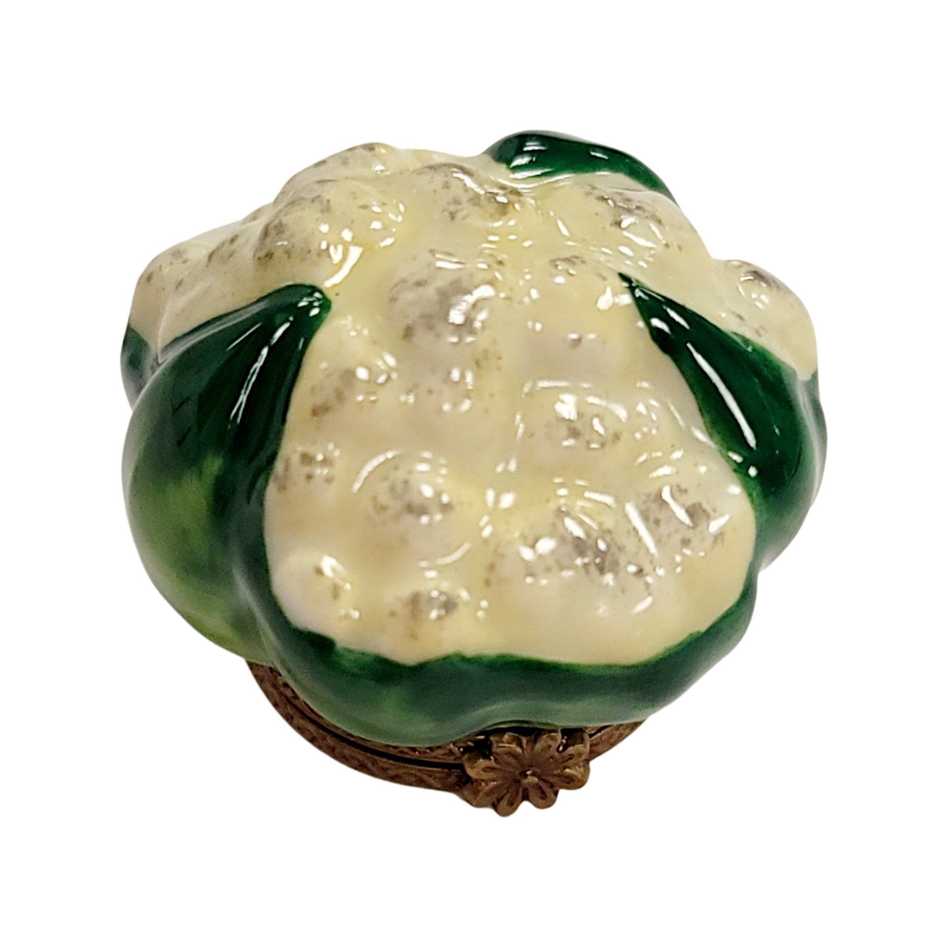 Cauliflower Porcelain Trinket Box Porcelain Limoges fruit vegetable French Trinket Box