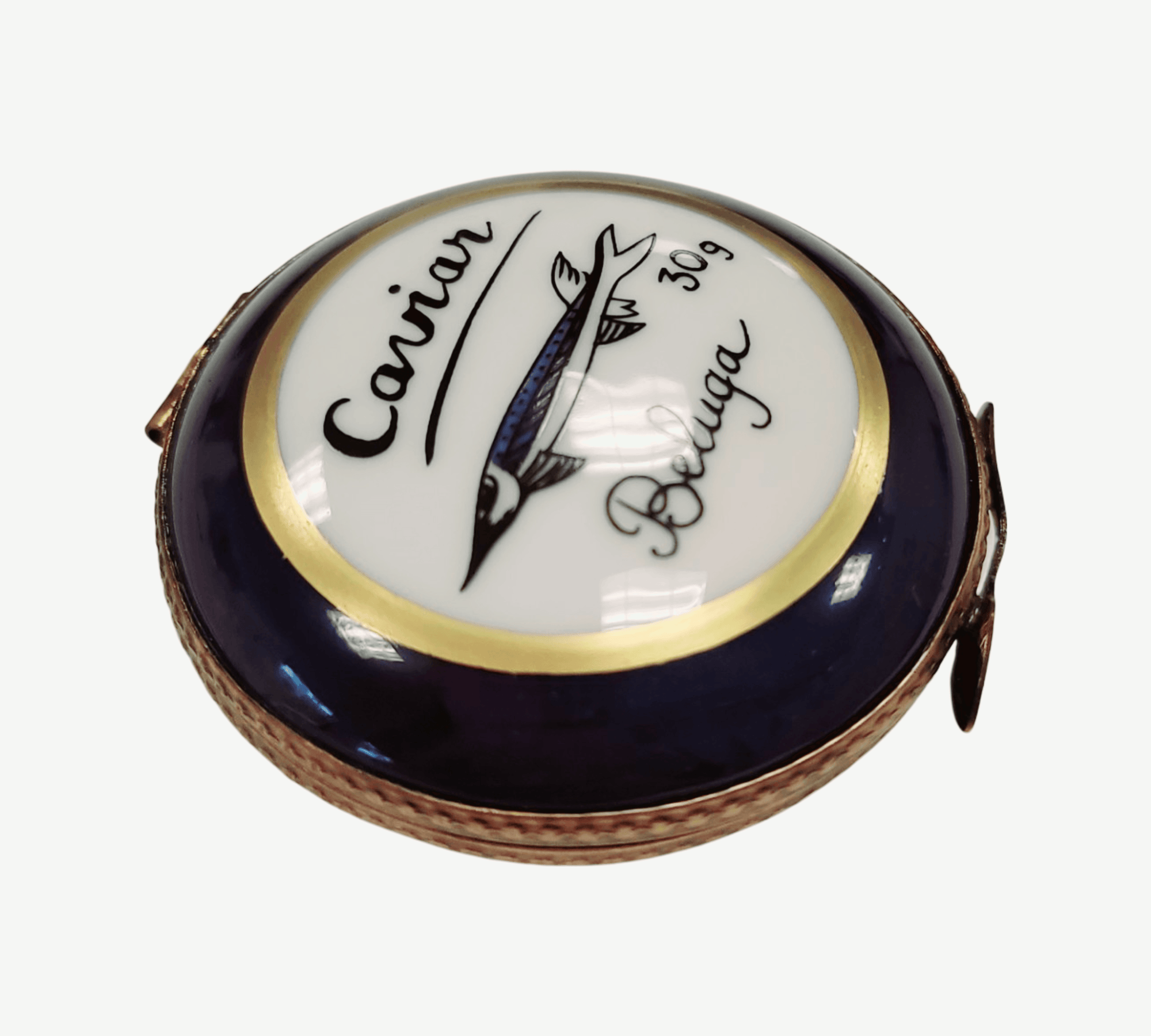 Caviar Limoges Trinket Box Porcelain Limoges food French Trinket Box