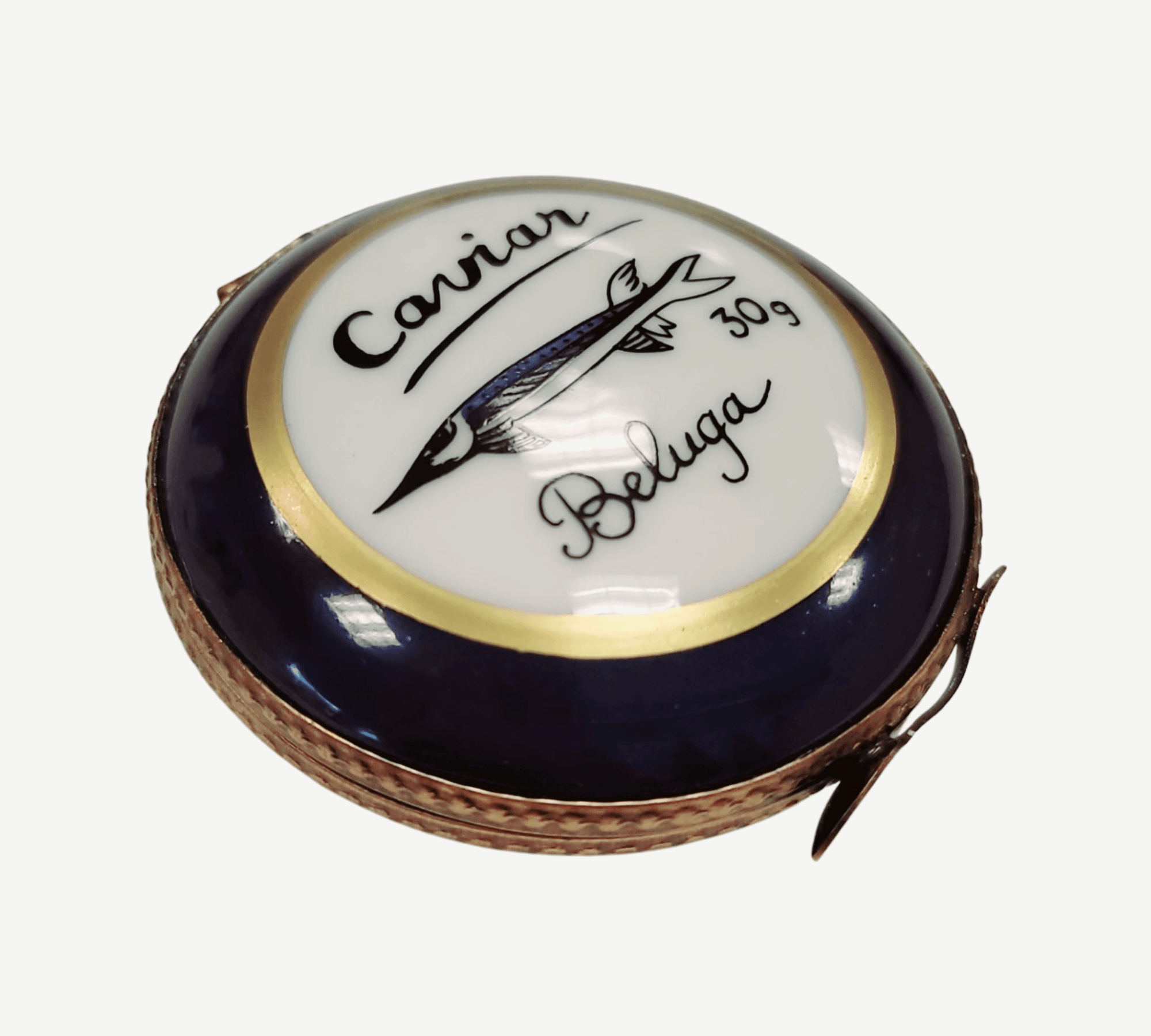 Caviar Limoges Trinket Box Porcelain Limoges food French Trinket Box