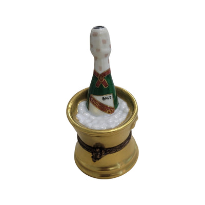 Champagne Bucket Grapes Figurine Porcelain Limoges Wine French Trinket Box
