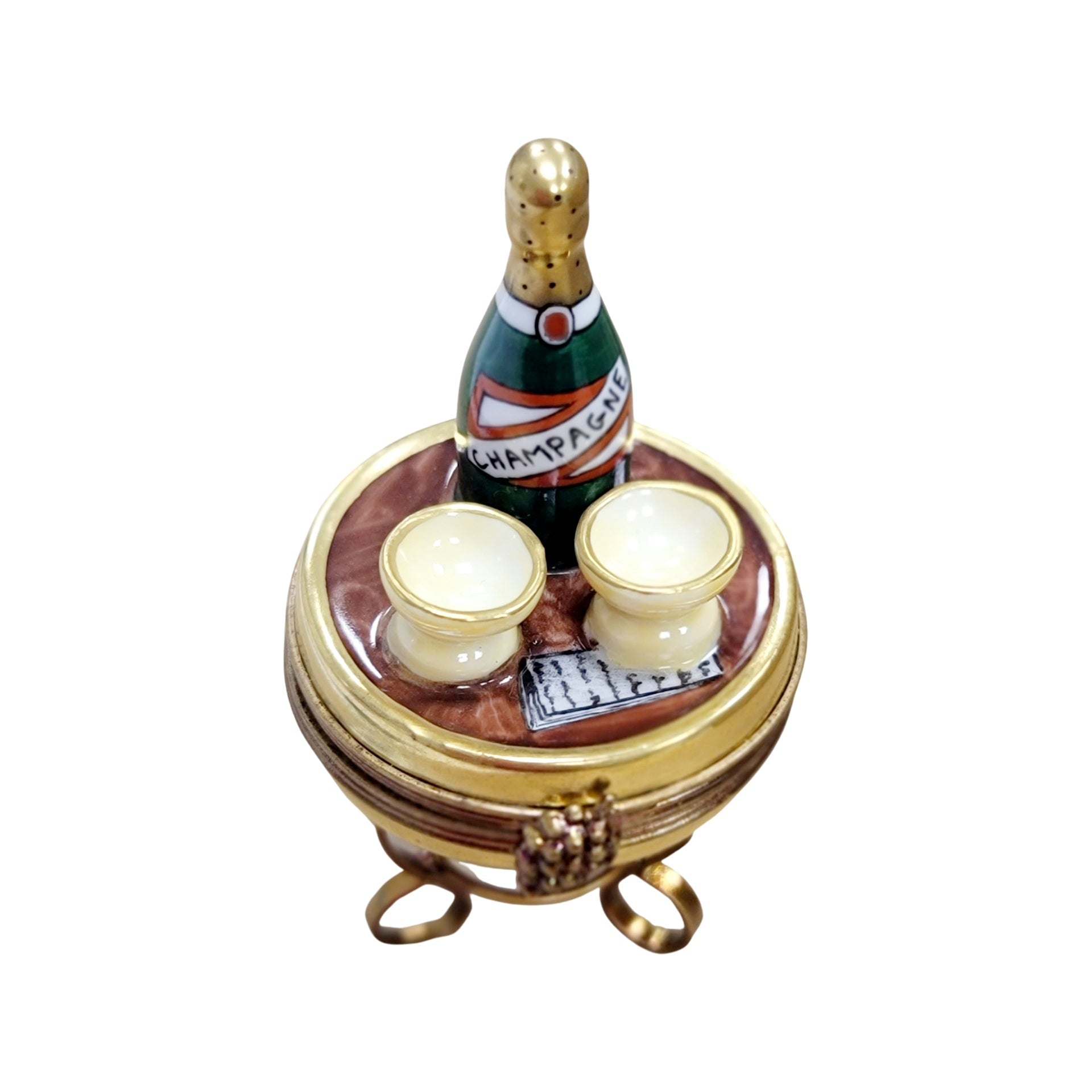 Champagne Celebration Limoges Box Porcelain Limoges wine French Trinket Box